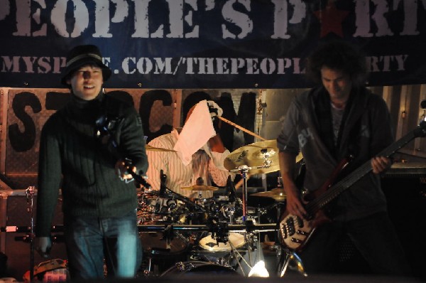 The Peoples Party perform in the street, Austin, Texas, SXSW 2008