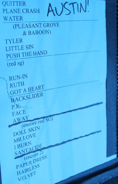 Toadies Austin Setlist