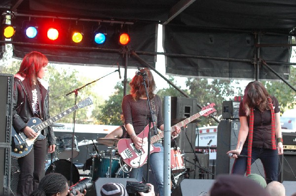 Applicators at Fun Fun Fun Fest in Waterloo Park, Austin Tx