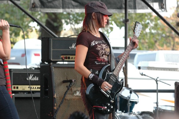 Applicators at Fun Fun Fun Fest in Waterloo Park, Austin Tx