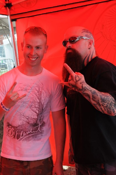 Kerry King of Slayer signs autographs at Ozzfest 2008,