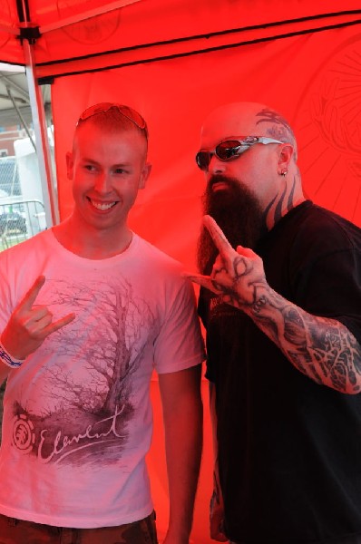 Kerry King of Slayer signs autographs at Ozzfest 2008,