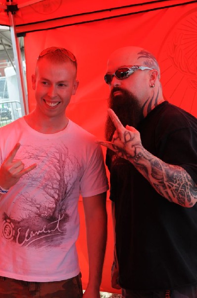 Kerry King of Slayer signs autographs at Ozzfest 2008,