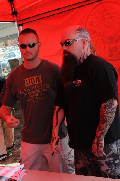 Kerry King of Slayer signs autographs at Ozzfest 2008,