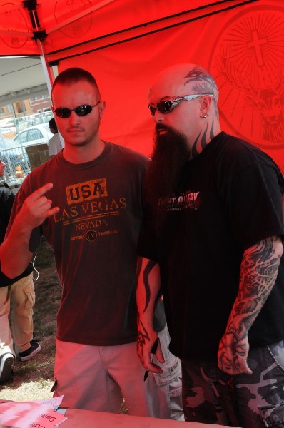 Kerry King of Slayer signs autographs at Ozzfest 2008,