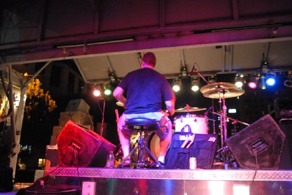 Podunk performs at the Republic of Texas Bike Rally in downtown Austin, Tex