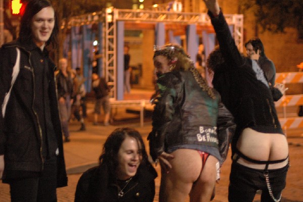 The Zico Chain TV pal around with noted Austin street figure Leslie on 6th